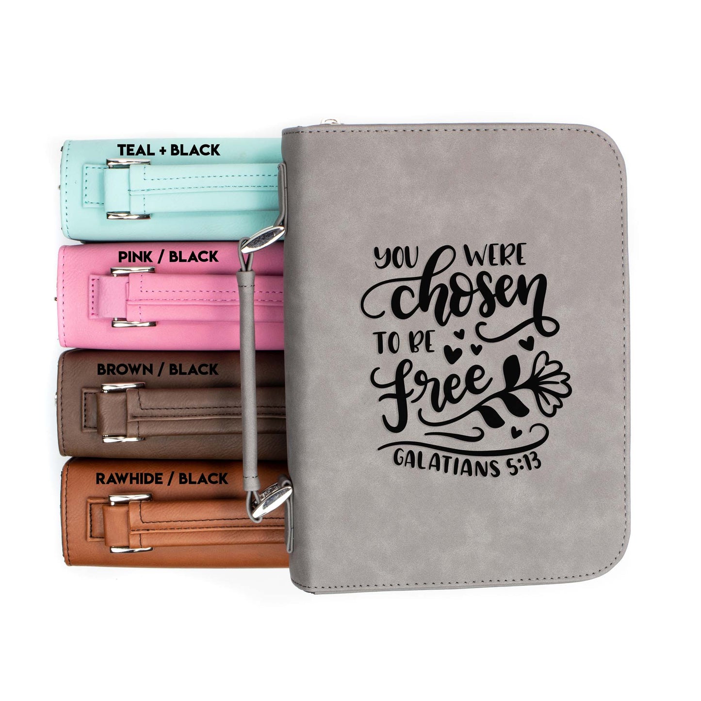 You Were Chosen to Be Free Galatians 5-13 Bible Cover | Faux Leather With Handle + Pockets