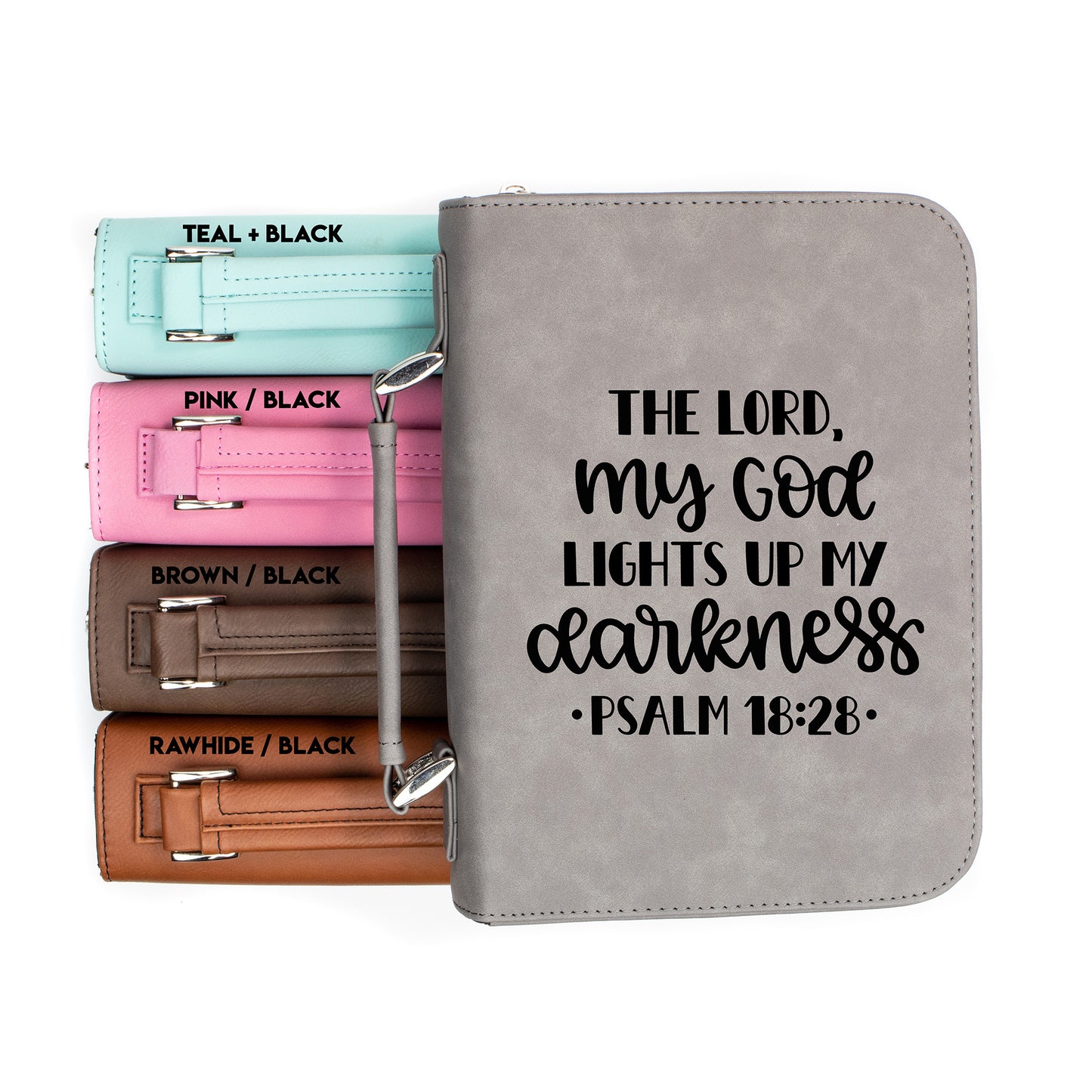 The Lord My God Lights Up My Darkness - Psalm 18:28 - Bible Book Cover